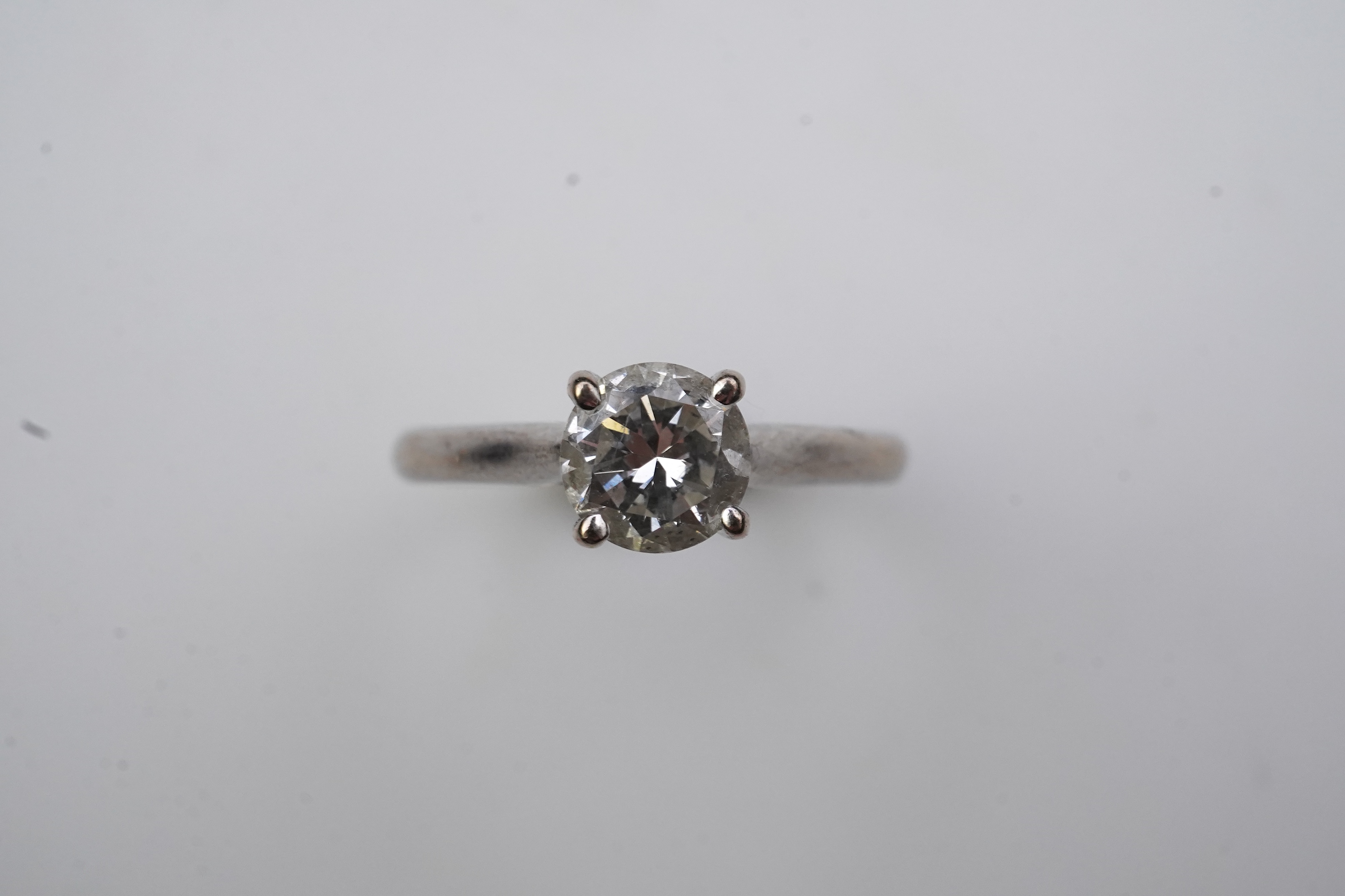 A solitaire diamond ring